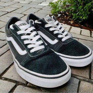 Vans Old Skool Black Suede Skateboard Sneakers Youth Street Skater School Y5